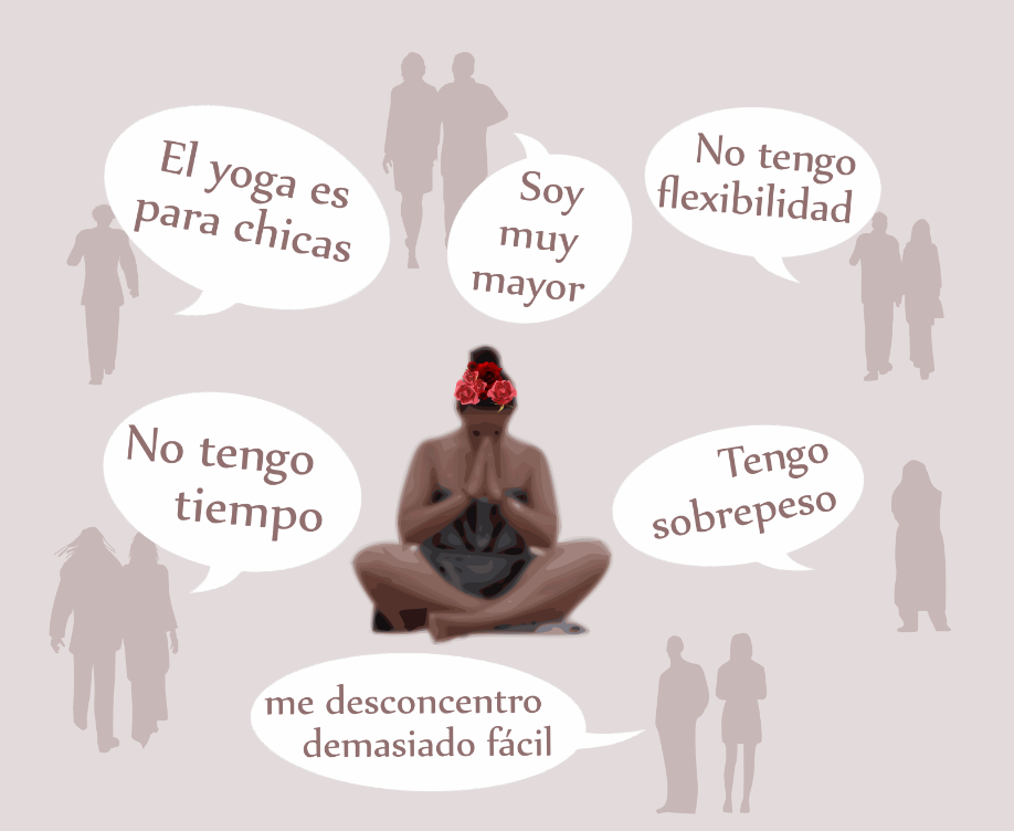 El yoga es para chicas, soy muy mayor, no tengo flexibilidad, no tengo tiempo, tengo sobrepeso, me desconcentro demasiado fácil....